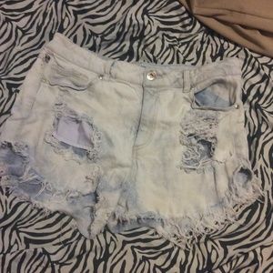 Ripped jeans shorts