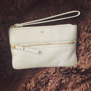 Kate Spade mint blue wristlet