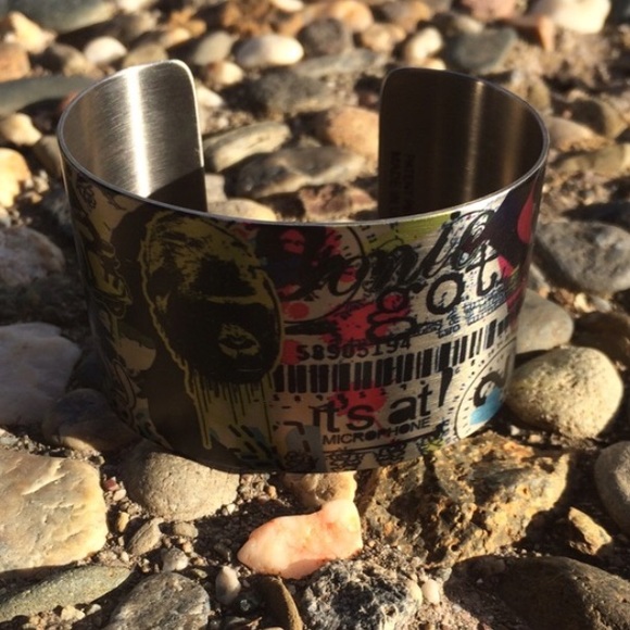 Tattooed Steel Bracelet - Picture 2 of 4