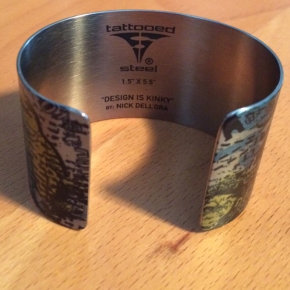 Tattooed Steel Bracelet - Picture 3 of 4