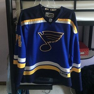 Womens Size LG STL Blues Hockey Jersey Reebok