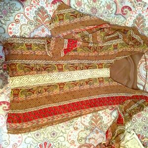 Long Sleeve Patterned Dress SOLD