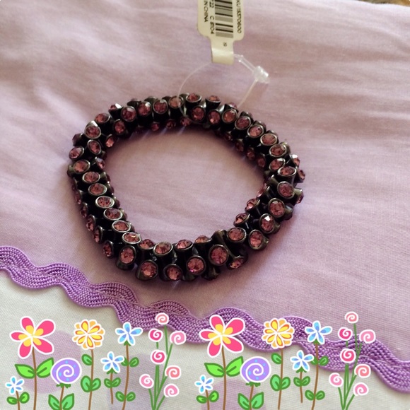 Purple diamond bracelet