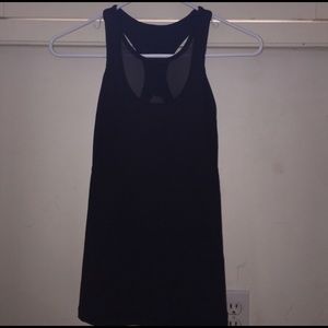 lulu lemon size 2 black mesh tank