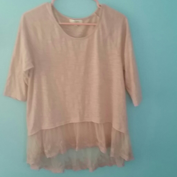 Umgee high low lace shirt