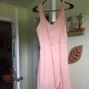 Light pink high low dress