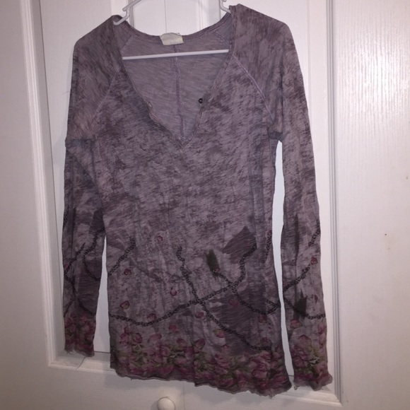 Free people purple long sleeve