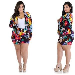 plus size short blazer