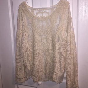 Lace long sleeve top