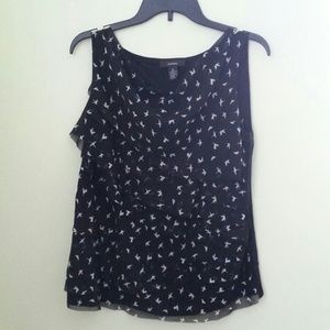 Black Alfani Layerd Bird Shirt