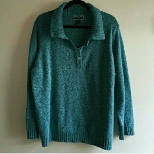 Sale! New Karen Scott teal Knitted sweater