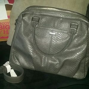 Thirty one Couture Street city charcoal snake bag