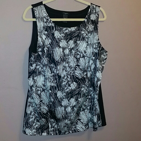 Ann Taylor black and white tank