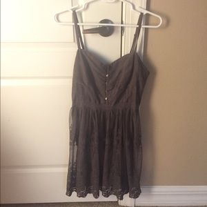 American Eagle Grey Lace Dress