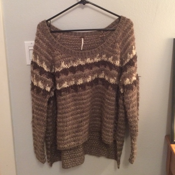 Free People Sweaters - Free People Brown Oversized Sweater