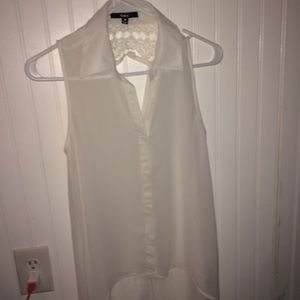 White lace shirt - papaya