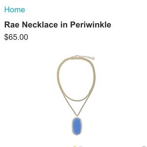 Kendra Scott Rae necklace NWOT