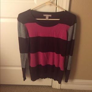 Banana Republic Sweater - Maroon, Grey & Pink