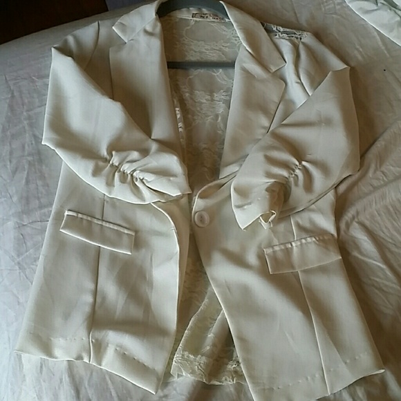 Blazer with see through lacey back, NWOT