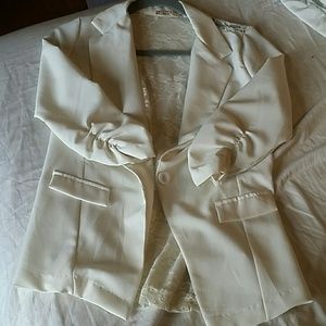 Blazer with see through lacey back, NWOT