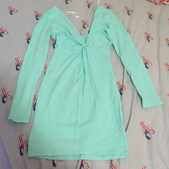 Sea green dress