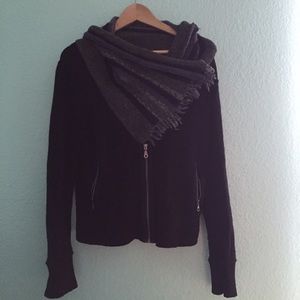 Free People wool jacket with attached scarf