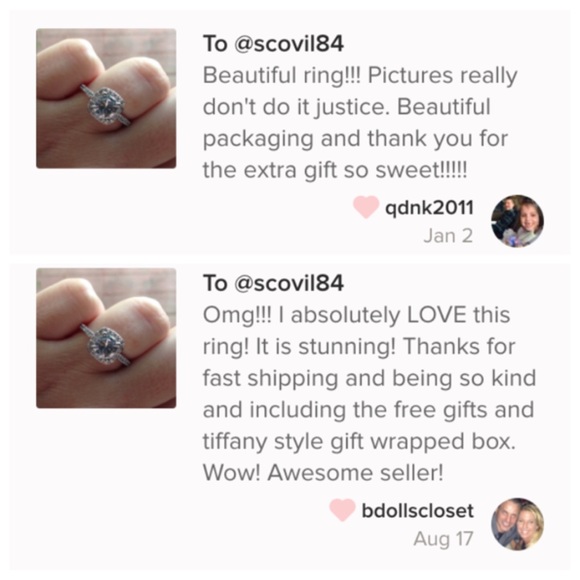 1.5 CT Cubic Zirconia Platinum Plated Halo Ring - Picture 3 of 3