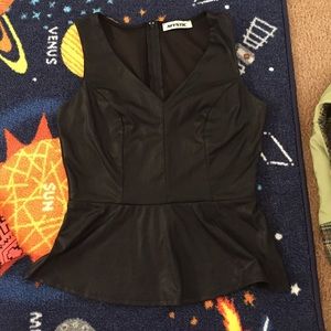 Black Peplum Top
