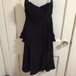 Nannette Lepore strapless silk cocktail dress