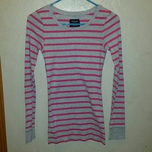 American Eagle Striped Long Sleeve Top