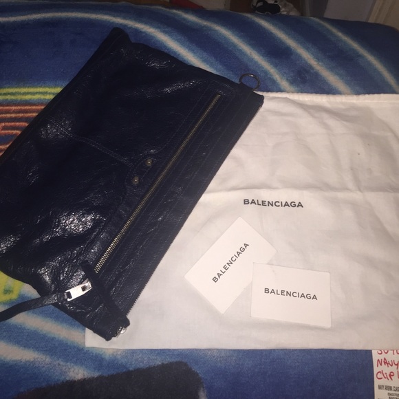 Navy blue Balenciaga Large Arena classic bag