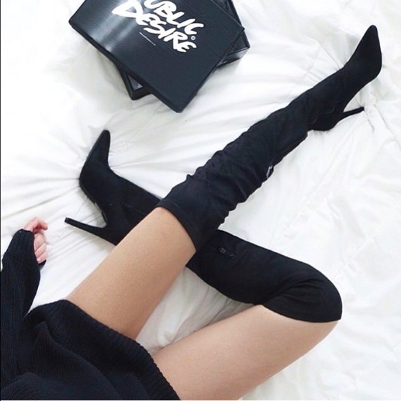 Knee high black boots