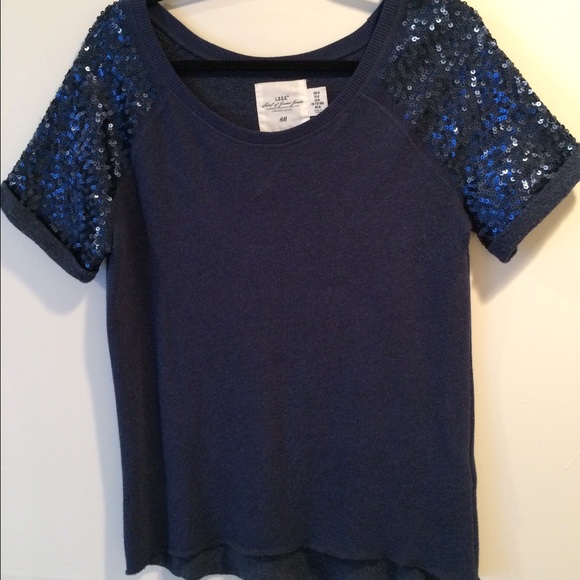 Navy Blue H&M Sequin Top