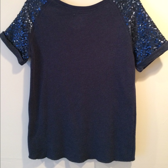 Navy Blue H&M Sequin Top - Picture 2 of 4