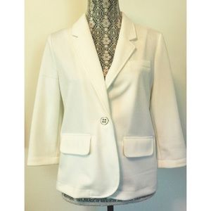 Jules & Leopold winter white ponte blazer