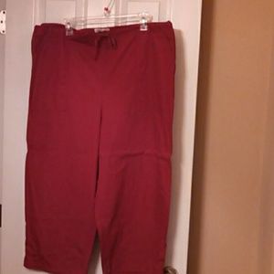 Red Capri scrubs