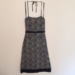 Boutique! Black and White Embroidered A-line Dress