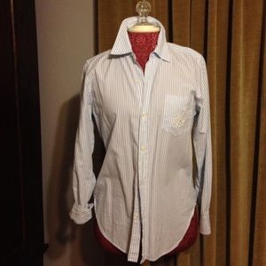 Ralph Lauren Crisp powder blue/ white stripe Sz Sm