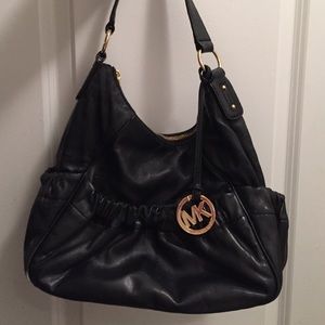Michael Kors Black All-Leather Bag well-loved