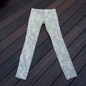 Free People Skinny Jean with floral design