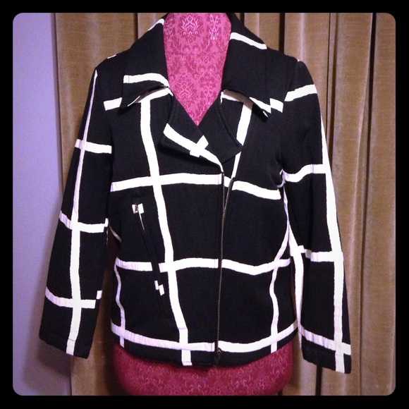 Anthropologie. Black/cream funky square jacket  4