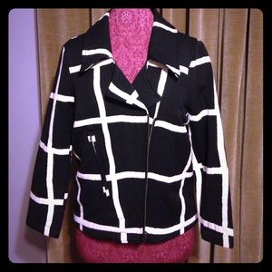 Anthropologie. Black/cream funky square jacket  4