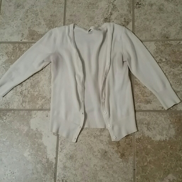 Charter school cardigan in ivory
