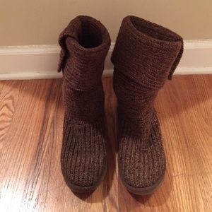 Brown Knitted UGG Boots Size 7