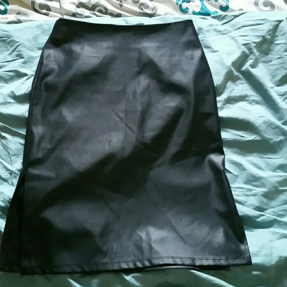 Fake Leather Skirt