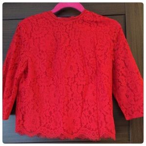 Red lace top