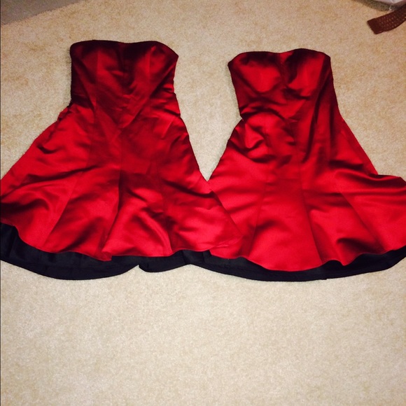Candy apple red bridesmaid dresses size 6