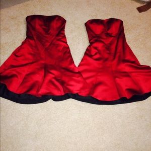 Candy apple red bridesmaid dresses size 6