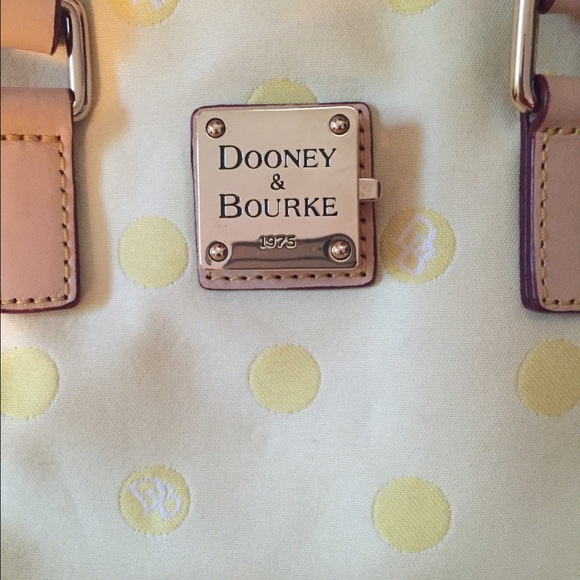 Dooney and Burke yellow poka dot purse