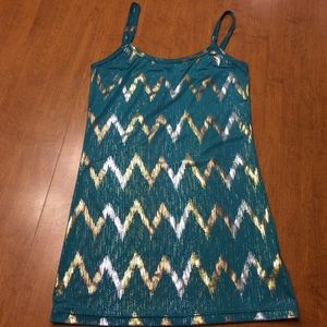 Shimmer spaghetti strap